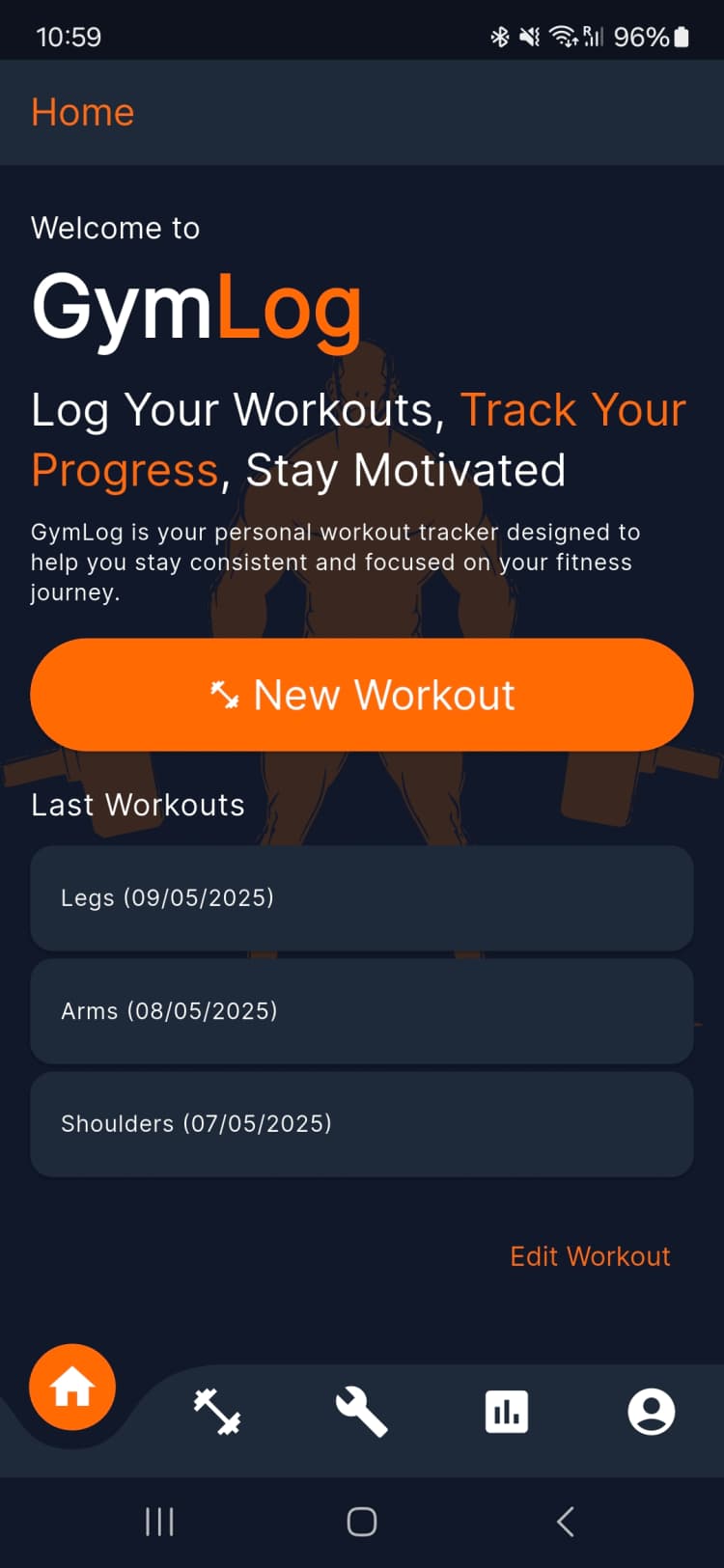 GymLog Screenshot 1